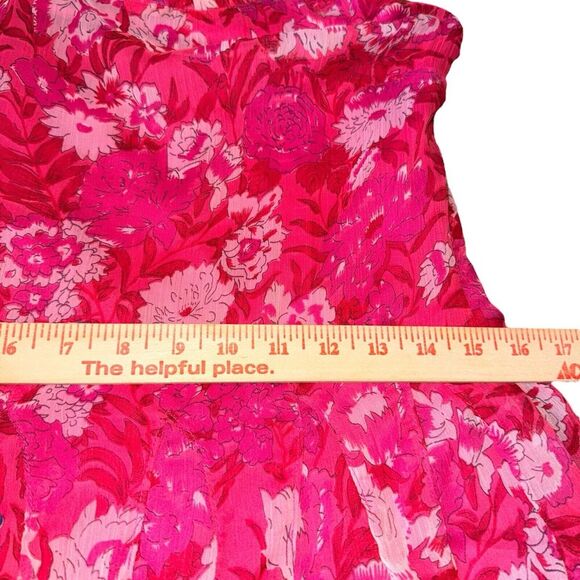 J.Peterman Sz 4 Silk Chiffon Floral Dress Feminine Cottagecore - Picture 5 of 15